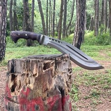 Coltello machete Kukri lama acciaio al carbonio fatto a mano personalizzato | caccia | 17 pollici