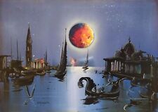 Vincenzo Di Giorgio Notturno a Venezia Dipinto Originale Arte Moderna firmato