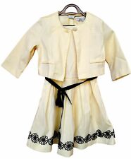 Yclu completo cerimonie vestito e giacca bambina taglia 34 (8anni)giallopastello