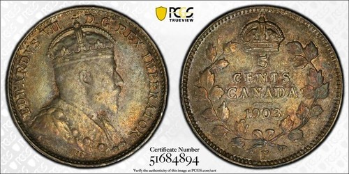 1903 canada centesimi pcgs - canada,