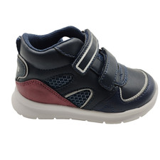 scarpe da bambino Chicco 21 22 in pelle polacchino bimbo blu a strappo invernali