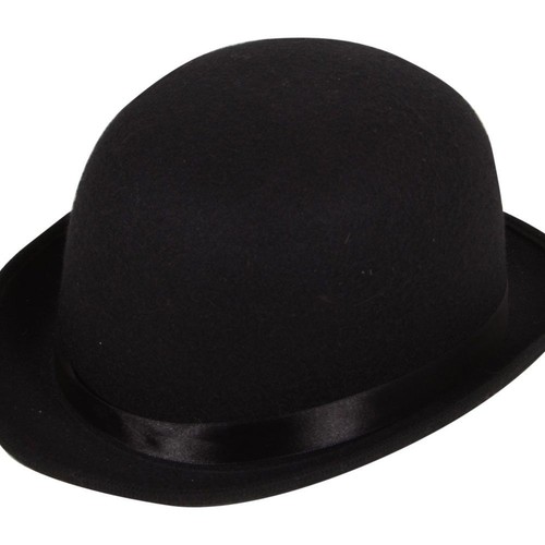 Cappello bowler adulto nero - bowler,