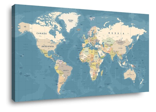 Quadro tela 120x80cm mappa - quadro,