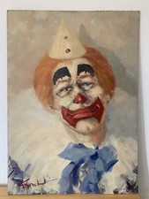 50x70 ROMBOLINI MARIO DIPINTO   Pagliaccio