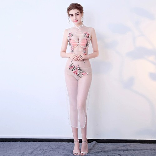 Ricamo donna sexy trasparente