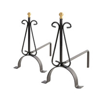 Pair of smooth wrought iron