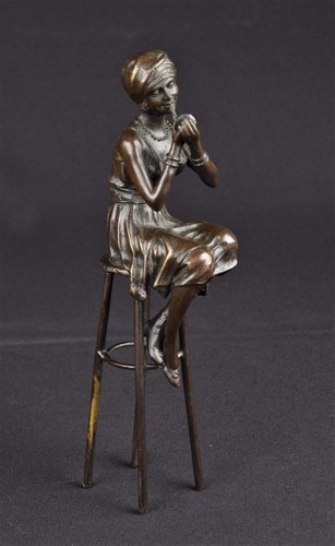 Statua bronzo donna sullo - statua,