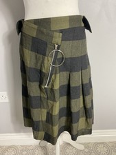 ZARA gonna midi donna verde a