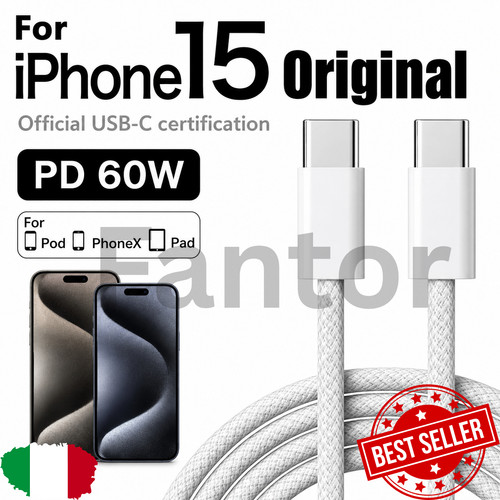 Cavo usb 60w - 6a, ricarica
