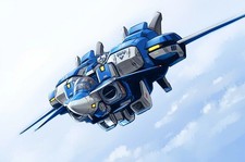 Poster Mospeada Robotech Blu