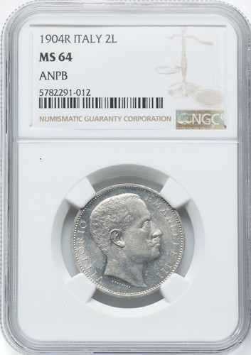 Italy 1904 lire silver - italy,