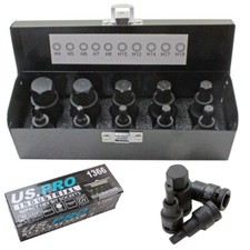 US Pro 10pc Impact Hex Socket