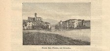 Stampa antica PONTE SAN PIETRO