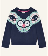 Monsoon Girls Owl Embellished sweatshirt Age 5-6 Years *BNWT*