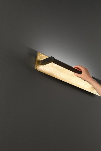Applique metallo foglia - , oro