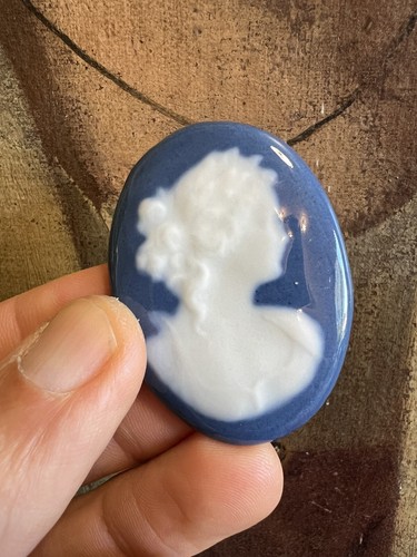 Medaglione cameo porcellana - medaglione,