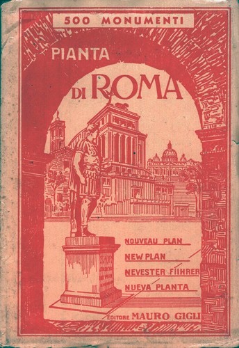 Pianta roma 500 - roma, monumenti