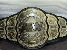Aew All Elite World championship belt Wrestling title adult size 4mm metal new