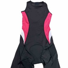 Tuta Ciclismo Triathlon Donna Imbottita Taglia XS Senza Maniche Multicolore Activewear