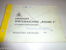 Lista Parti di Ricambio/Catalogo Ricambi Linnhoff Spritzmaschine Rhume S