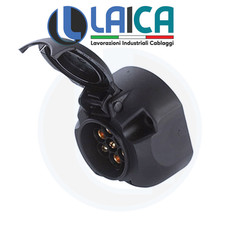 PRESA ELETTRICA 7 POLI COBO PER CARRELLI APPENDICE TRATTORI CAMPER ROULOTTE AUTO