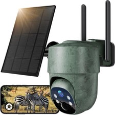 Fototrappola 2.5K Fotocamera 4G LTE con pannello solare Telecamera SIM e Sd