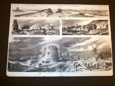 Uragano a Saint-Malo o Sant-Maloù Rottura della diga Roz sur Couesnon Francia