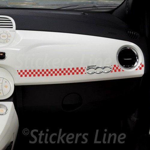Adesivo fiat 500 scacchiera - adesivo,