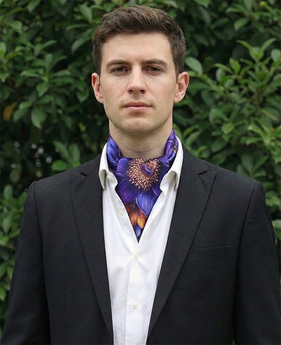 Cravatta ascot vera seta - cravatta,