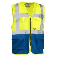 GILET ALTA VISIBILIT GIALLO/BLU LASER TG. L