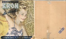 CARTELLONE PUBBLICITARO DENTIFRICIO KRON ANNI 1950 TARGA PUBBLICITA