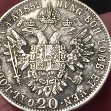 20 KREUZER 1852 A FRANCESCO GIUSEPPE I AUSTRIA