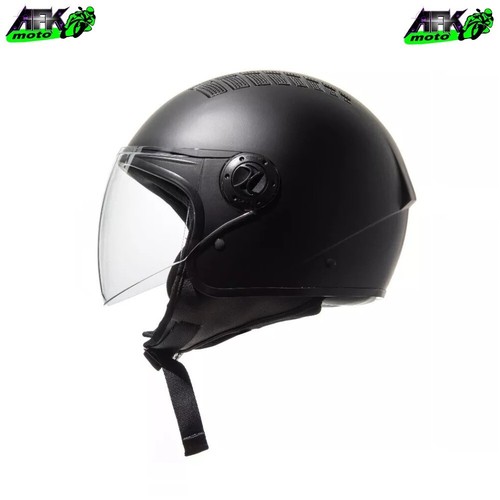 Casco jet nero opaco con - opaco,