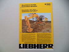 - CATALOGO DEPLIANT BROCHURE LIEBHERR ESCAVATORE IDRAULICO R 932 - ANNO 1997
