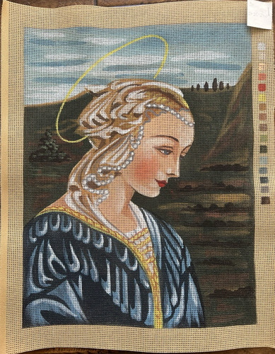 Arazzo madonna punto ago solo - madonna,