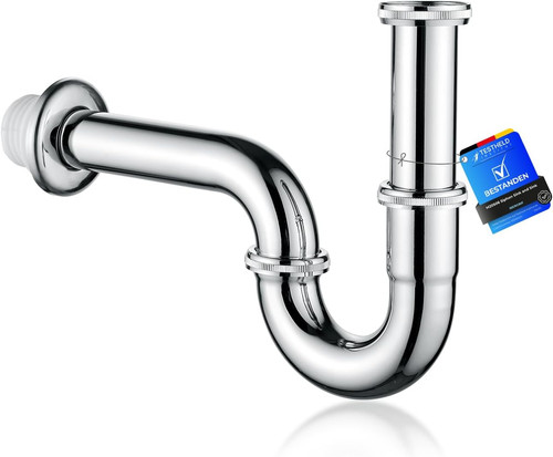 Sifone lavabo bagno acciaio - sifone,