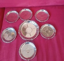 SET SOTTOBICCHIERI E Sottobottiglia ACCIAIO SAN GIORGIO INOX VINTAGE  (Sct1)