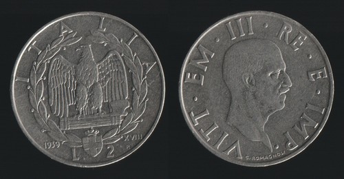 Lire 1939 xviii impero - xviii,