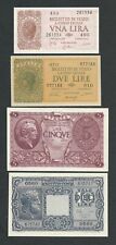 Italy Lire 1-2-5-10 FDS / UNC LUOGOTENENZA serie Completa !!!