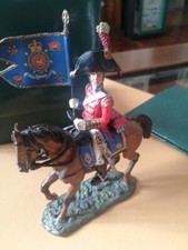 Del Prado Soldatino  Portabandiera Cavalry 1815 Napoleonici. Piombo. Vintage. 