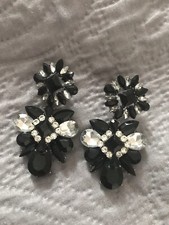 Orecchini Donna Nuovi Con Pietre Bianche E Nere Nuovi