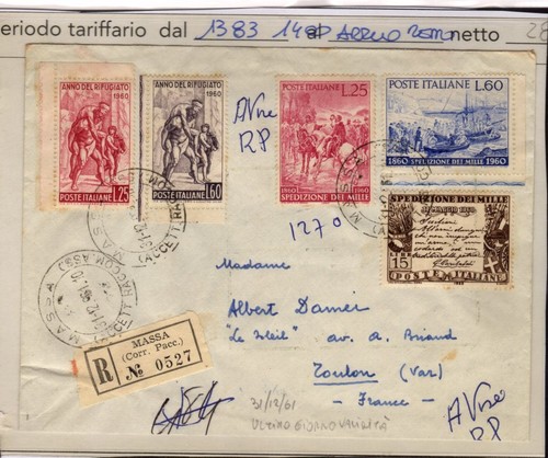 Storia postale lettera