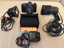 yashica fx-d quartz nera con accessori completi con borsa e manuale