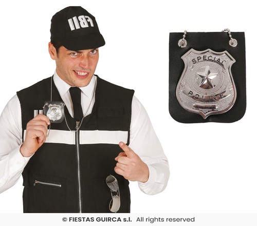 Distintivo polizia collana - polizia, in