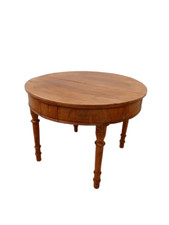 Tavolo Luigi Filippo in  noce biondo - allungabile - Carlo X - allungato 197 cm!