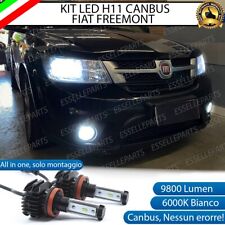 KIT FULL LED LAMPADE H11 6000K BIANCO 9800 LUMEN XENON CANBUS FIAT FREEMONT