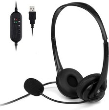 CUFFIE USB CANCELLAZIONE DEL RUMORE ATOPOLER PER PC LAPTOP CON MICROFONO 