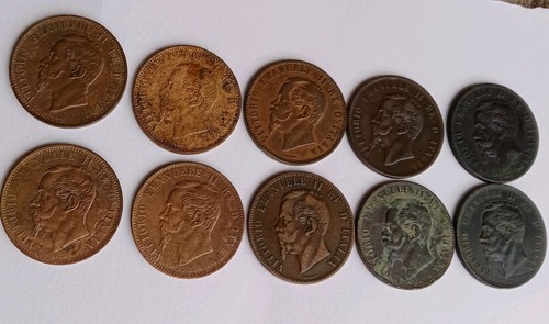 Monete regno italia lotto - d'italia, 10