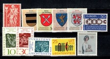 Liechtenstein 1965 Michel 449-459 MNH 100% Set completo anno stemma, Madonna,