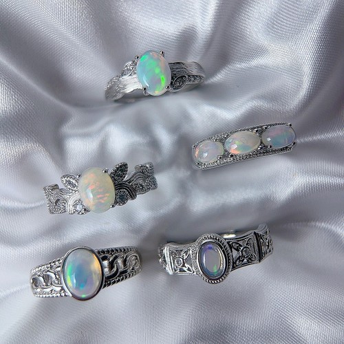 Anello vintage con opale - anello,